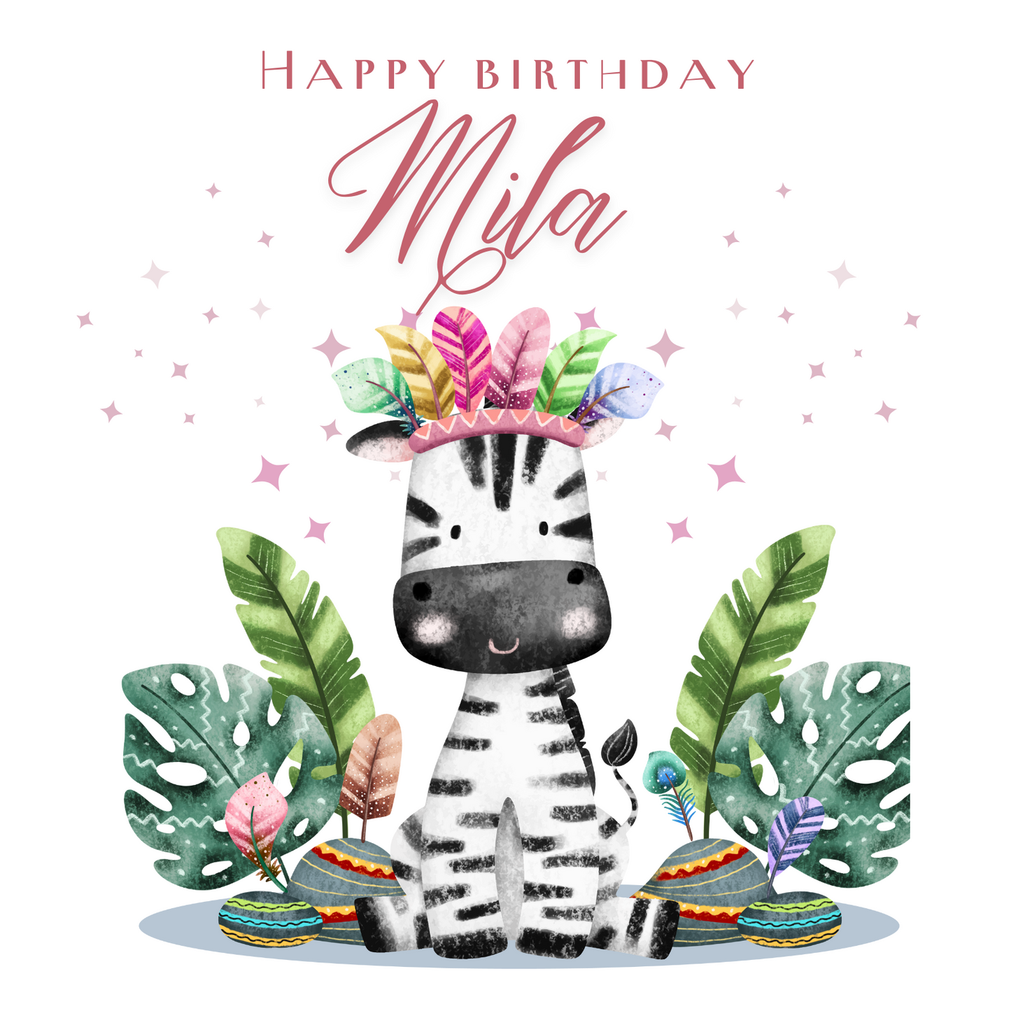 Zebra Happy Birthday